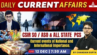 12 December 2023 | Current Affairs Today | Daily Current Affairs 2023 | By Chandan Sir