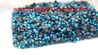 high quality hotfix rhinestone  aquamarine AB