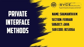 oop java |private interface methods|