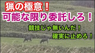 猟の極意！　可能な限り委託しろ！　競技じゃ無いんだ！　相手は命！　半矢にするな！