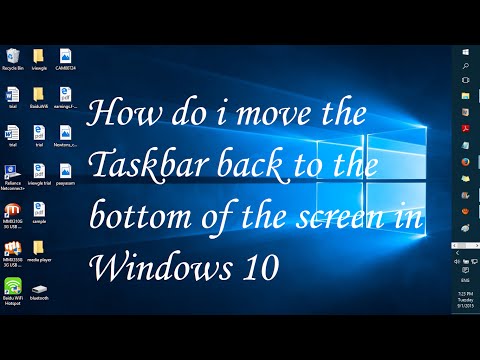 How to move the taskbar to the bottom of the screen in Windows 10