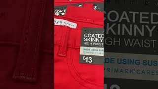 Primark Women's Latest High Waist Skinny Trouser in Red - January 2023