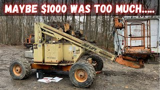 I paid $1000 for this 4x4, Diesel, Man-Lift, What could possible go wrong? (JLG)