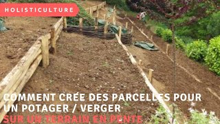 comment cree des parcelles pour un potager verger sur un terrain en pente