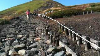 20090920追悼ワン12 秋田駒ヶ岳 女目岳の登り