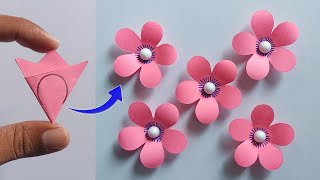 Very Easy Paper Flower Craft | How To Paper Flower Make Step By Step | Diy Flower Craft