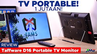 1 jutaan bisa dapet TV Portable plus Monitor??! Taffware D16 Portable TV Monitor Review Indonesia