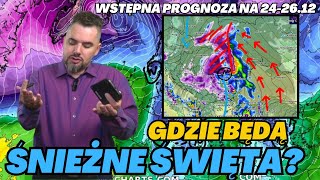 Gdzie będą śnieżne święta? Wstępna prognoza na 24-26 grudnia. Niż genueński przyniesie śnieg.