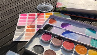 Altenew Watercolor Essential Set Vibrant Smooth - Colour swatching