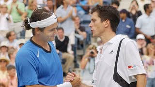 Roger Federer vs Tim Henman 2004 US Open SF Highlights