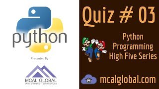 Learn Python online by Quiz 3 | For beginners to experts #PythonMachineLearning