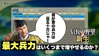 【信長の野望 新生】検証・最大兵力はいくつまで伸ばせるのか？