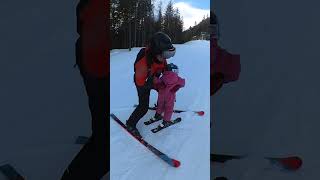 Tricky Skiing with a toddler! #skiing #cuteness #parenting