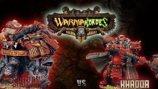 Mk2 Warmachine \u0026 Hordes - HARDCORE: Skorne (Rasheth) vs. Khador (Butcher) - 50pt Battle Report