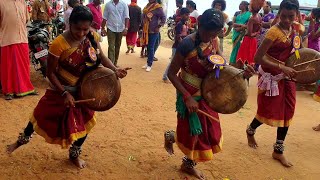 பெண்கள் போடும் தப்பாட்டம் | Thappattam Girls | Thappattam folk dance of Tamilnadu