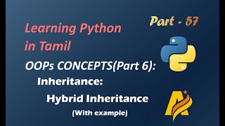 Python Object Oriented Programming in Tamil | Inheritance | Hybrid Inheritance with Example