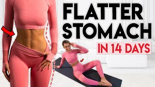 FLATTER STOMACH in 14 Days (burn belly fat) | 10 minute Home Workout