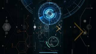 Advanced technology blue circle 1