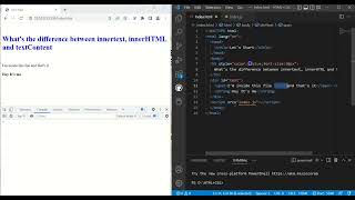 Difference between InnerHTML, InnerText and TextContent : Javascript