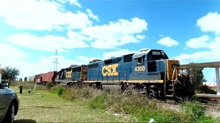 CSX Train Passes Old Abandoned Platform