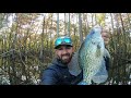 catching slab crappie deep in the swamp — amazing secret location produces big fish