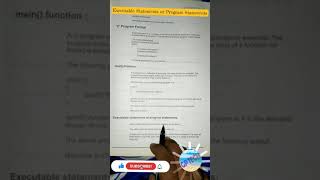 Programming in C :- 8. Executable Statements or Program Statements