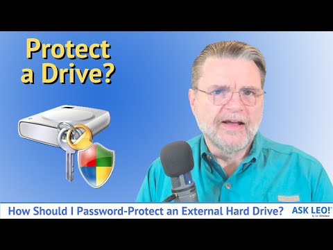 How do I password protect an external hard drive?