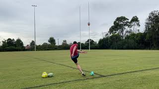 Rugby League - Goal Kicking 22 (Practice with the rock)