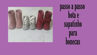 Tutorial sapatinho e bota para bonecas