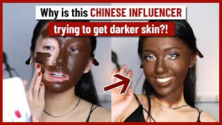 Why is she trying to get darker skin?!