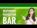 How to make responsive navigation bar using html css || Code with Neha