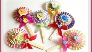 Rosette Cupcake Toppers Tutorial