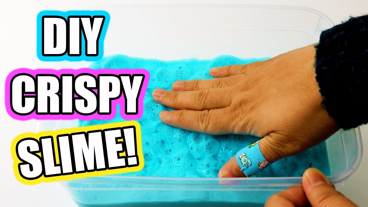 Crispy Bubbly SLIME DIY! How To Make Easy Crispy Slime Without Soap ...