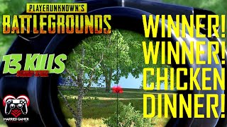 PUBG Erangel Showdown: 3v4 Chicken Dinner, 13 Kills & Sniper Action #pubg #pubgkills