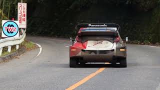 WRCラリージャパン　パワーステージ前、　タイヤウォームアップ　エバンス yaris wrc #rally#ラリージャパン #wrc