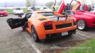 2x Lamborghini Gallardo Superleggera LOUD Revs in Vancouver!