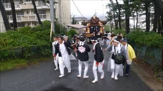 5600龍島・勝山合同祭：旧勝山遊園地側を花車が通る。龍島→田町→宮和→両向→加知山神社。H28ryka19