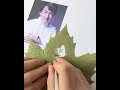 Jacky chan picture art on green leaf, very great skill