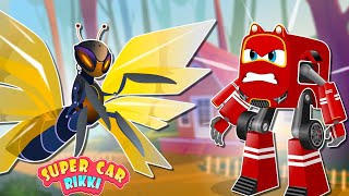 SuperCar Rikki Saves the Forest from Magnetic RoboBee Aliens!