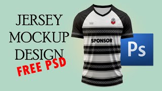 Black & white jersey design | Photoshop tutorial | Free PSD