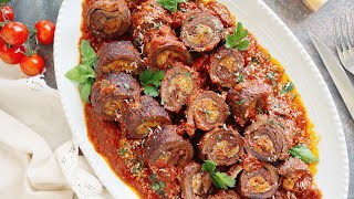 Spicy Beef Braciole Recipe