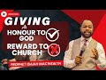 Don't Chase Reward, Chase HONOUR. Prophet Isaiah MacWealth 