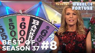 Best Of Season 37: Top Moment #8 | Vanna Gives Wheel "Final Spin" for First Time | Wheel of Fortune