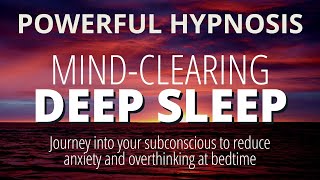 Sleep Hypnosis For Deep Sleep | Stop Overthinking and Reduce Anxiety | Dark Screen Experience