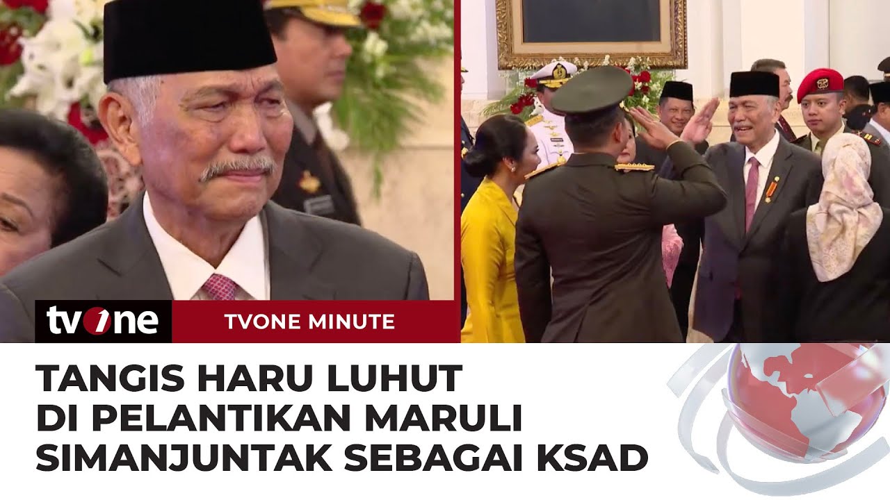 Momen Luhut Menangis Saat Hadiri Pelantikan Sang Menantu | TvOne Minute ...