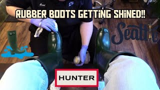 Classic Hunter Boots Shoe Shine in Seattle!