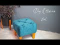 making a tufted ottoman stool | diy upholstery| room decor ideas