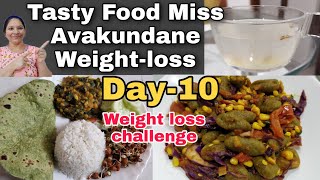 Day 10/ఒక ఆకుకూర తో లంచ్ అండ్ డిన్నర్ Recipes/Healthy Weight-loss Meal Plan/loss 5kg In Month/