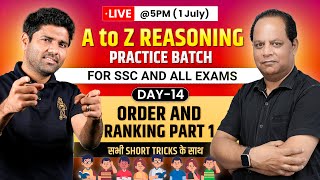 DAY 14 | Order and Ranking Part- I | A TO Z REASONING | WITH PARWEZ SIR |  @sscabhinaymaths