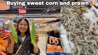 Salmon Fish is My Favourite  Buying Prawn From lulu mall | & Sweet Corn | Bangalore